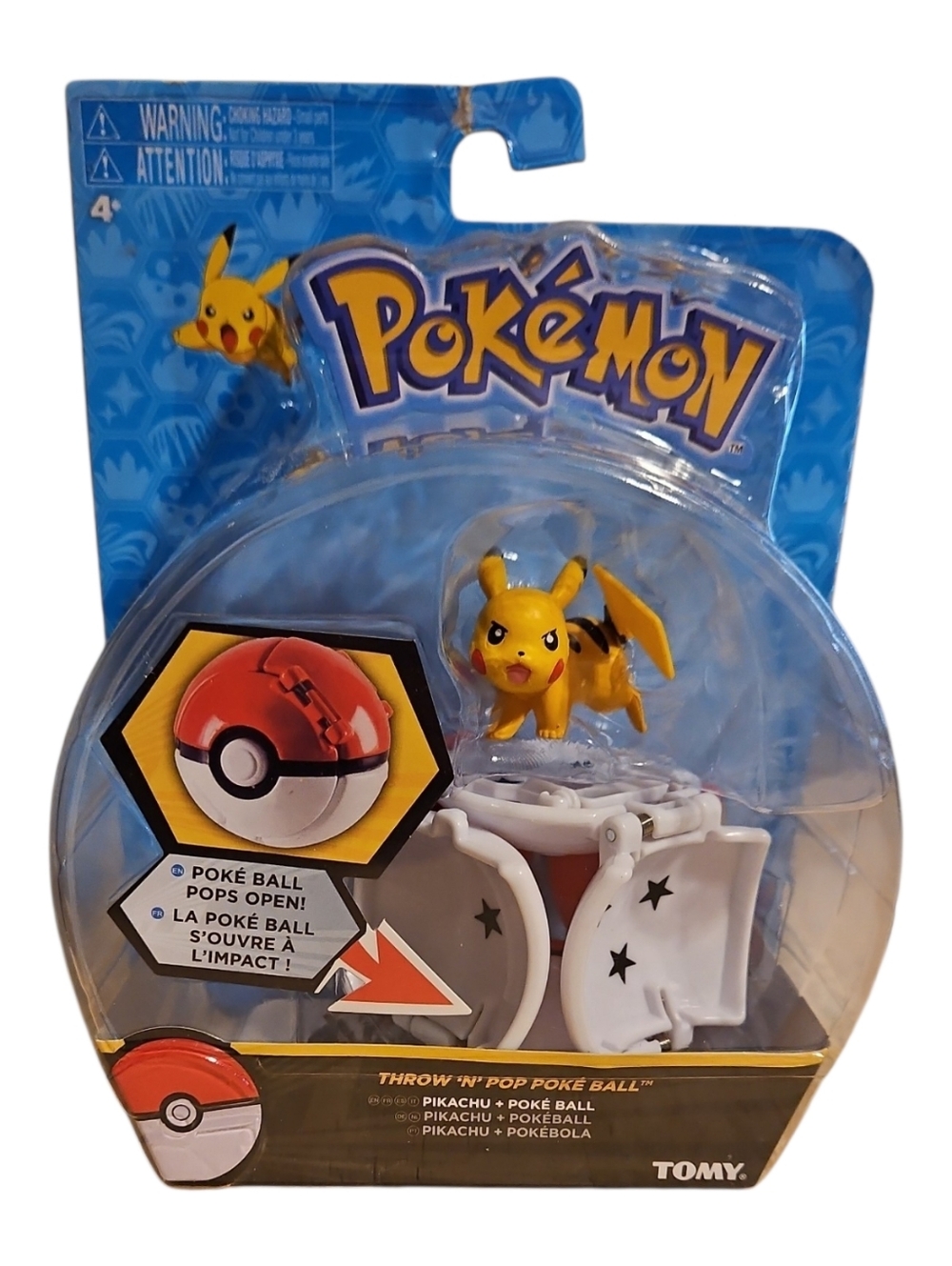 Pokemon Pikachu Throw 'N' Pop Poke Ball Authentic NWT